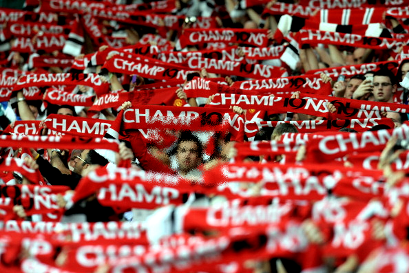 red and white fans